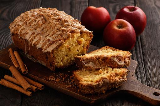 Apple Cake Recipe Healthy Backing Delicious Sweet Dish for Kids Low-Calorie Diet